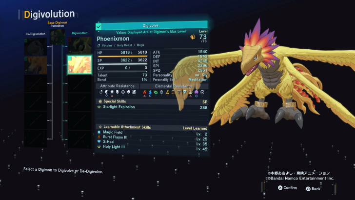 Higher Base Stats and New Skills Upon Digivolution