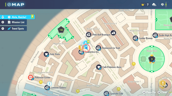 Alola, Raichu! Map Location