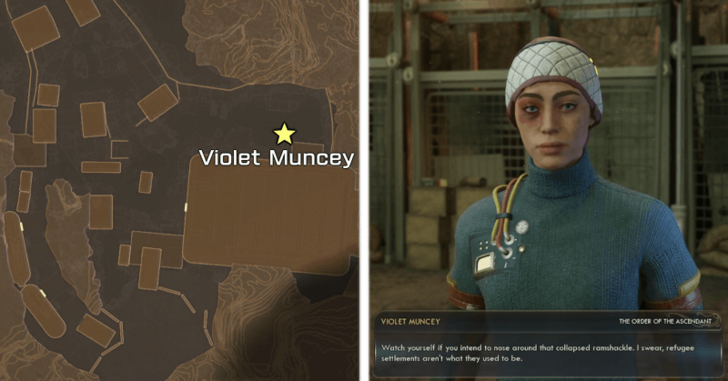 Violet Muncey Map Location