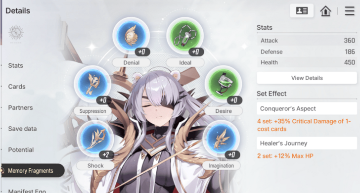 Memory Fragments Equipped