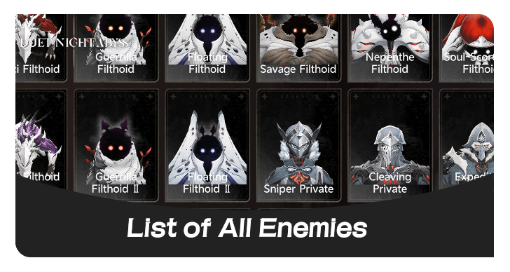 Duet Night Abyss - List of All Enemies