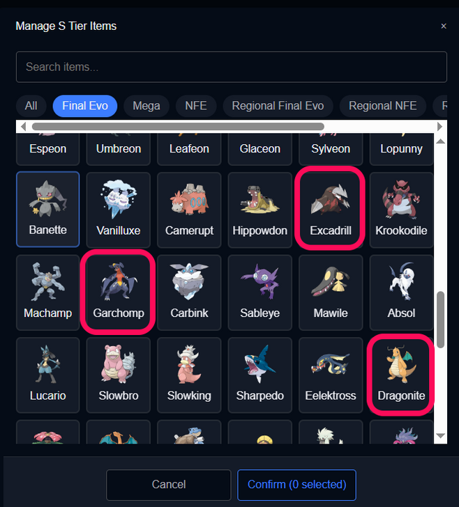 Click on Pokemon You Want to Add