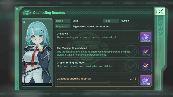 Chaos Zero Nightmare - Counseling Records