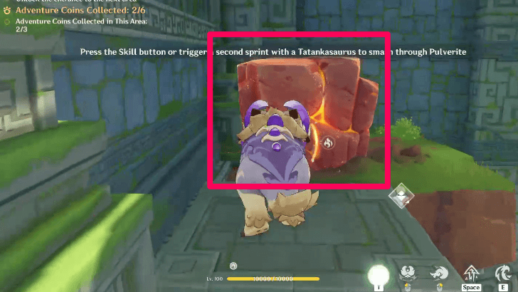 Genshin - Charging Through Immovable Rocks Step 3