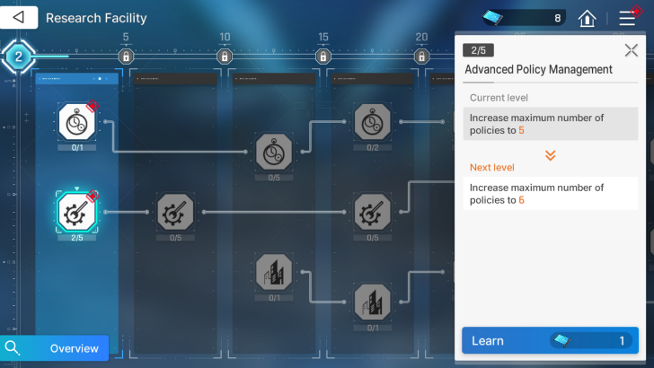 Unlock Research Nodes for Various Bonuses