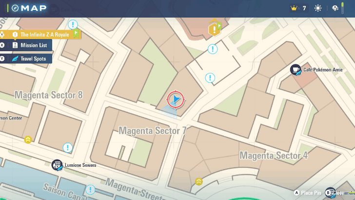 Hunt Map Location - Magenta Sector 7
