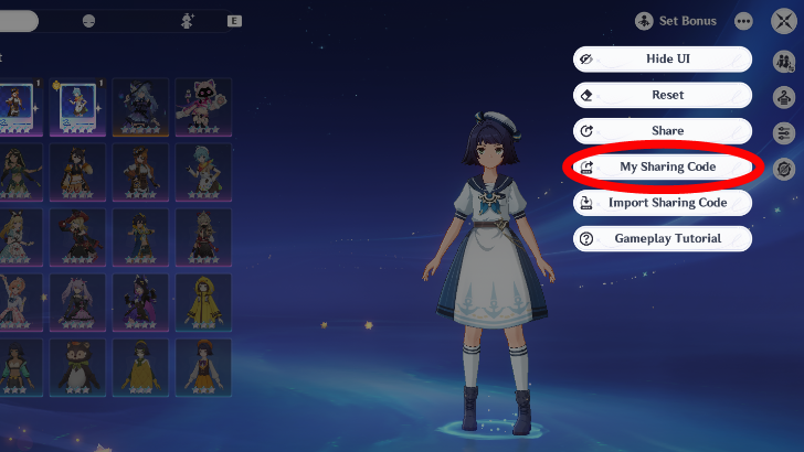 Genshin - Invitation to Wonderland - My Sharing Code