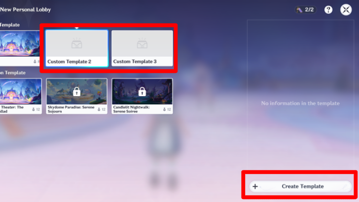 Genshin - Invitation to Wonderland - Create Lobby Template