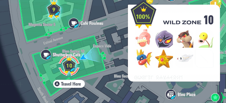 Pokemon Legends Z-A Shiny Staryu Map Image Zone 10