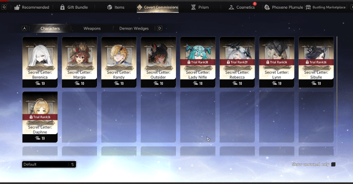 How to Get Character Secret Letters