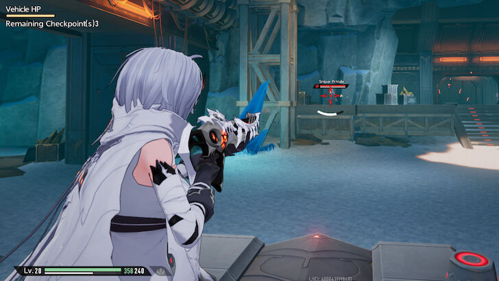 Duet Night Abyss shooting from the vehicle roof