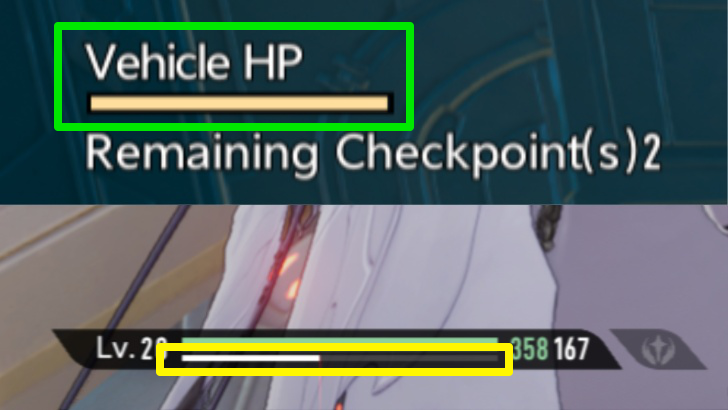 vehicle hp and character shield