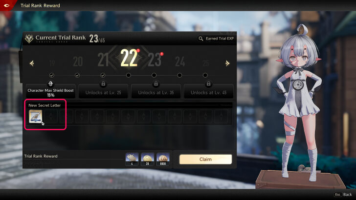 Trial Rank Secret Letters