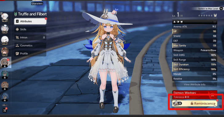 Click the Reminiscence button