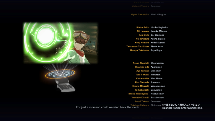 Credits Roll After Finishing the Only Ending of the Game