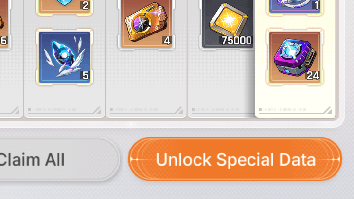 Choose Unlock Special Data