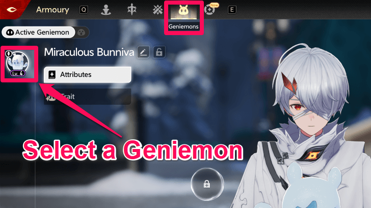 Geniemon Tab in Armoury
