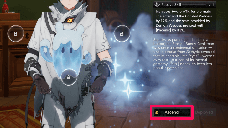 Ascend Button for Geniemon