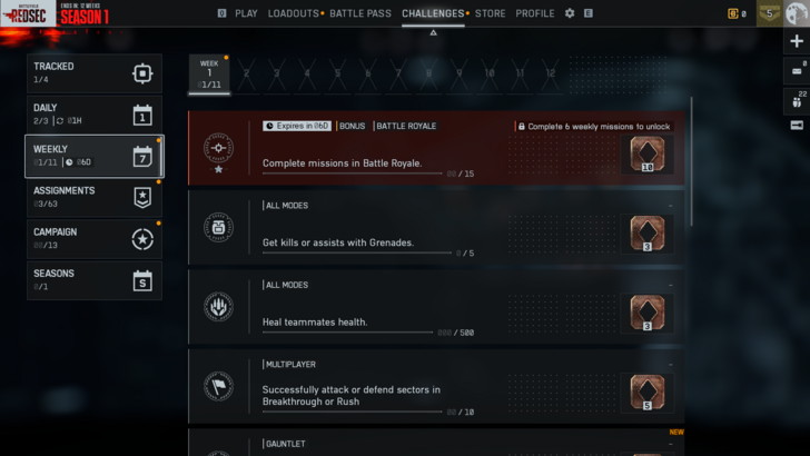 Battlefield 6 Battle Pass Weekly Challenges