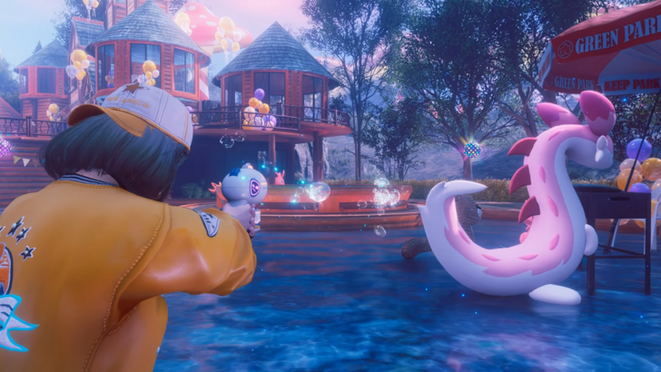 Once Human Player Shooting A Bubble Gun