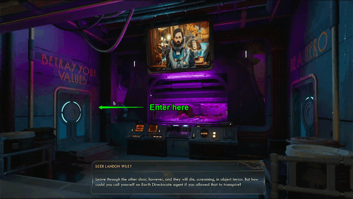 Enter room on the left