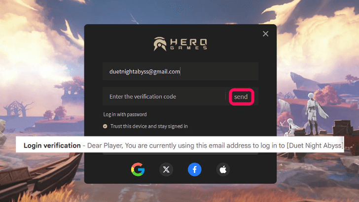 Check Email for the Verification Code