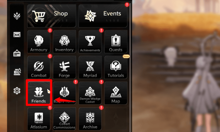 Click On The Friends Tab DNA