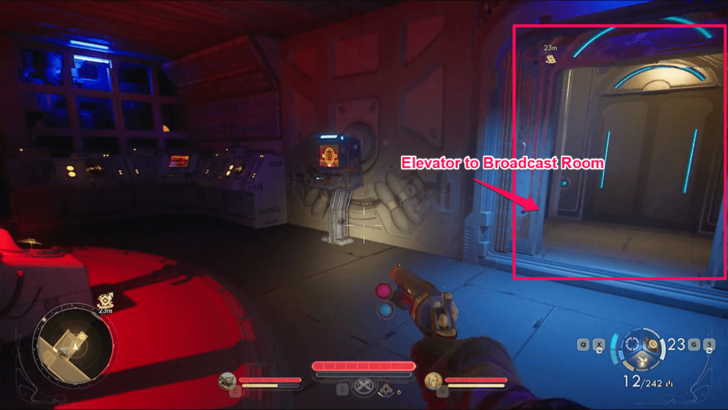 Elevator to Broadcast Room