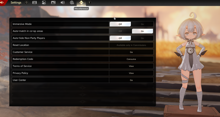 Miscellaneous Settings DNA