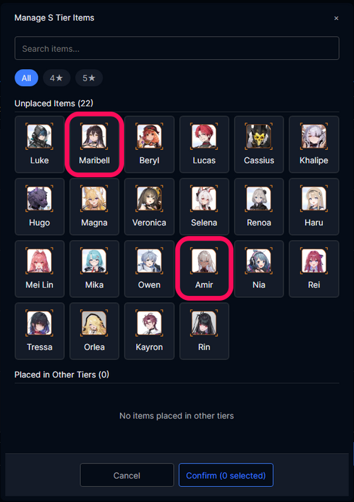 Click on Character You Want to Add