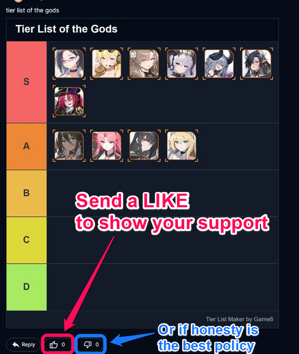 Tier List Maker Usage Example