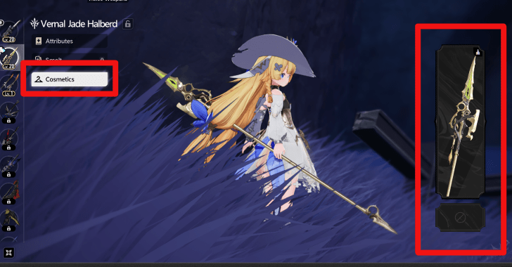 Equip Skin from the Cosmetics Menu