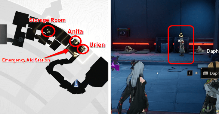 Duet Night Abyss Beyond the Sands Check on Injured Location