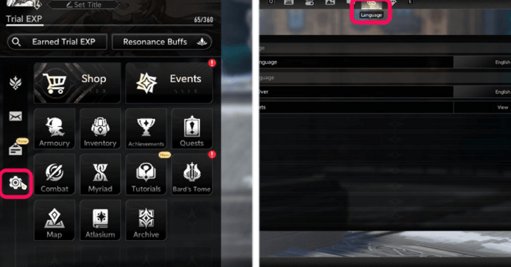 Open Language Settings