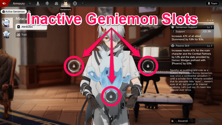 Inactive Geniemon Slots