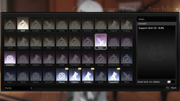 Geniemon Trait Overview