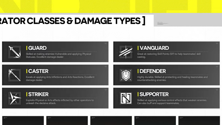 Arknights Endfield - Operator Classes