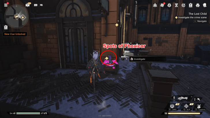 Duet Night Abyss The Lost Child Spots of Phoxicor