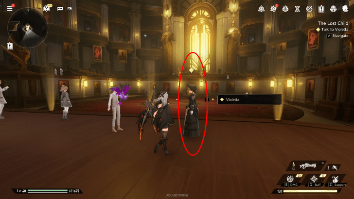 Duet Night Abyss The Lost Child Talk to Violetta