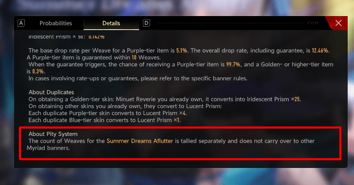 Duet Night Abyss - Does Pity Carry Over