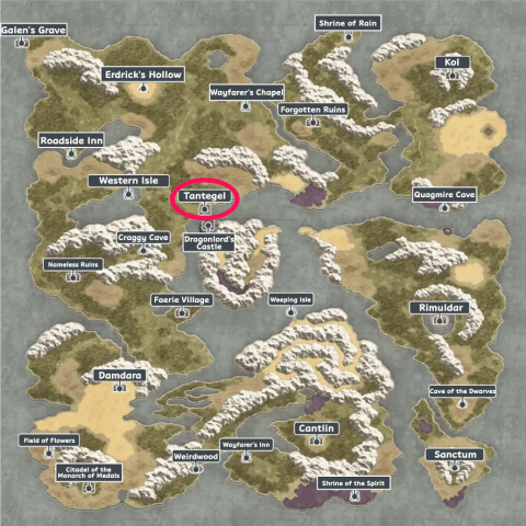 DQ1 - Tantegel Map