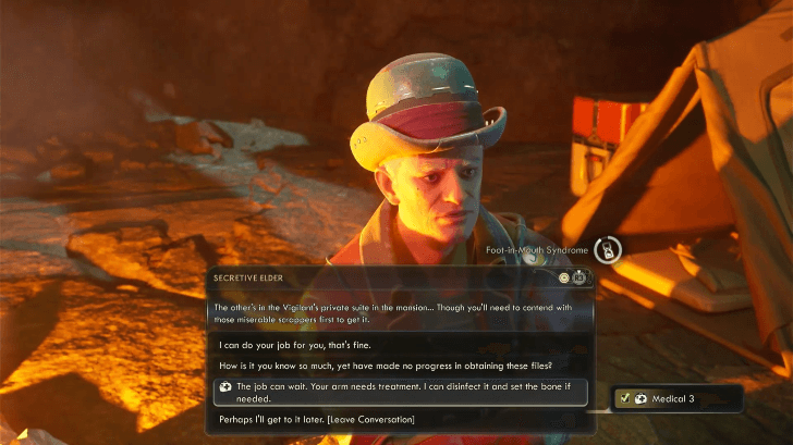 Secretive Elder Medical Skill Check