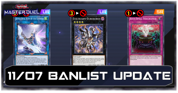 Master Duel November 7 2025 Banlist Update