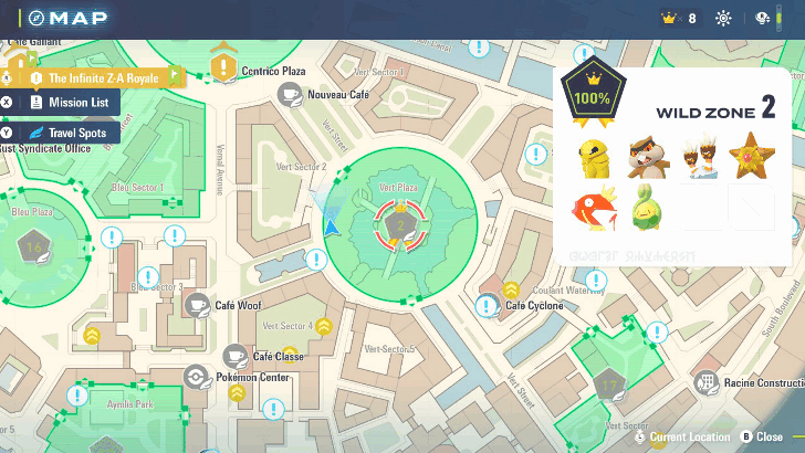 Kakuna Wild Zone Location