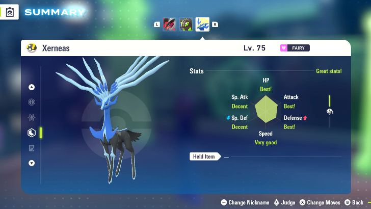Pokemon Legends Z-A - Xerneas Perfect IVs
