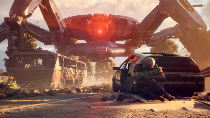 ARC Raiders Cinematic Character Hiding From An ARC