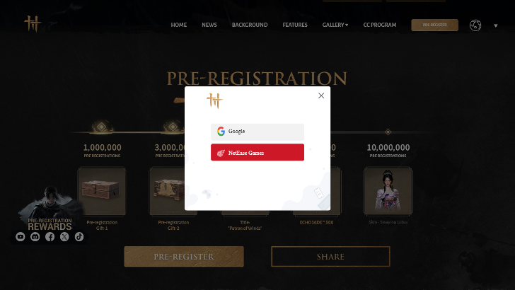 WWM - Pre-register via Google or NetEase