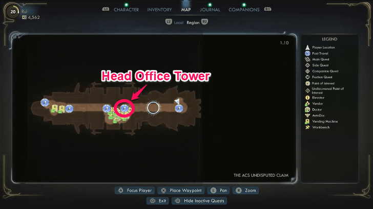 Head Office Tower Fast Travel