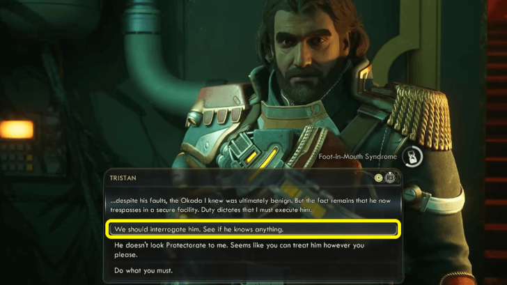 Interrogate Okada Dialogue