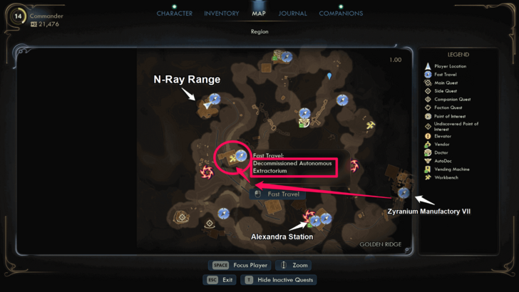 Extractorium Map Location